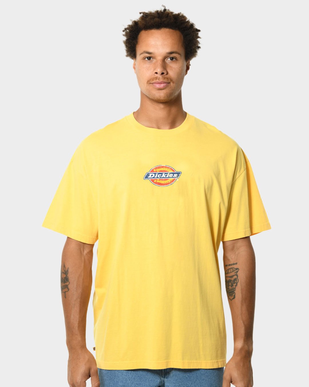 Dickies Classic Distressed Logo T-shirt - Tops-T-shirts