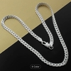 18k Silver Sideway Embossed Chain  