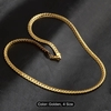 18k Gold Sideway Embossed Chain