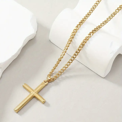 18ct Cross Rod Neckless