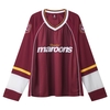 Maroon Mesh Long Sleeve Jersey