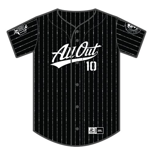 black striped baseball jersey