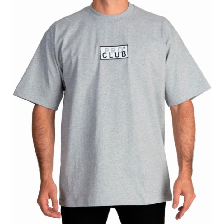 Pro Club Embroidered Box Logo Long Sleeve Heavyweight T-Shirt