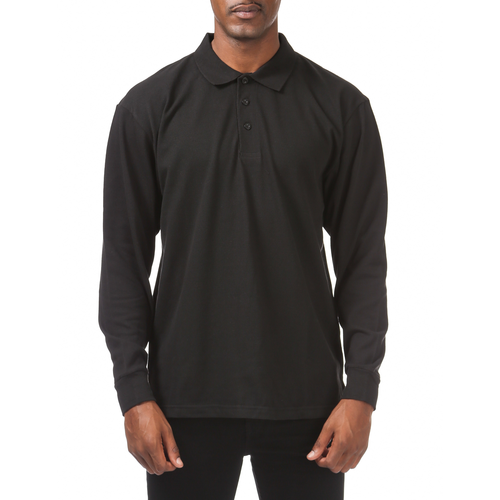 Long Sleeve Pique Polo Shirt